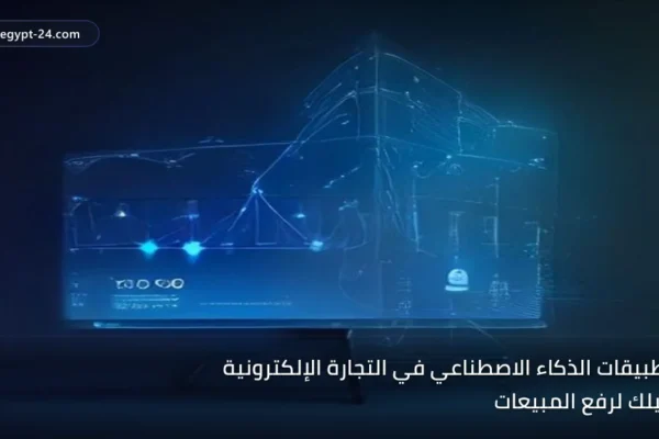 واجهة تجارة إلكترونية رقمية مع بيانات وتحليلات الذكاء الاصطناعي