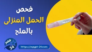 فحص الحمل المنزلي بالملح
